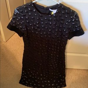 DVF sequin short sleeve dress